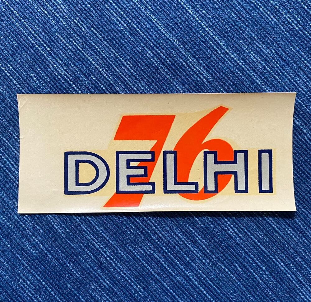Vintage Union 76 Oil Delhi California Water Decal Gas Station Travel Souvenir